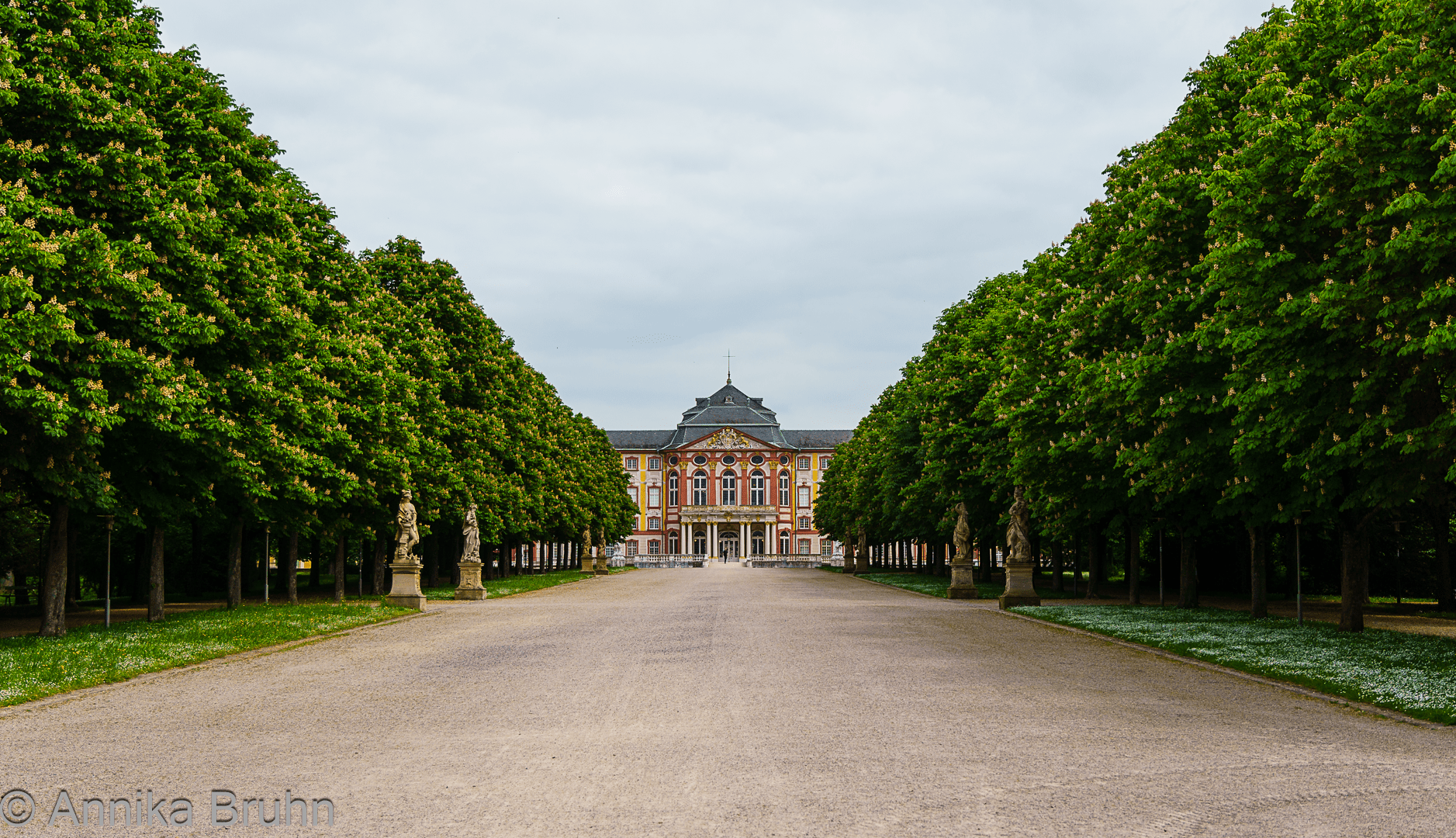 Schloss Bruchsal mit Allee